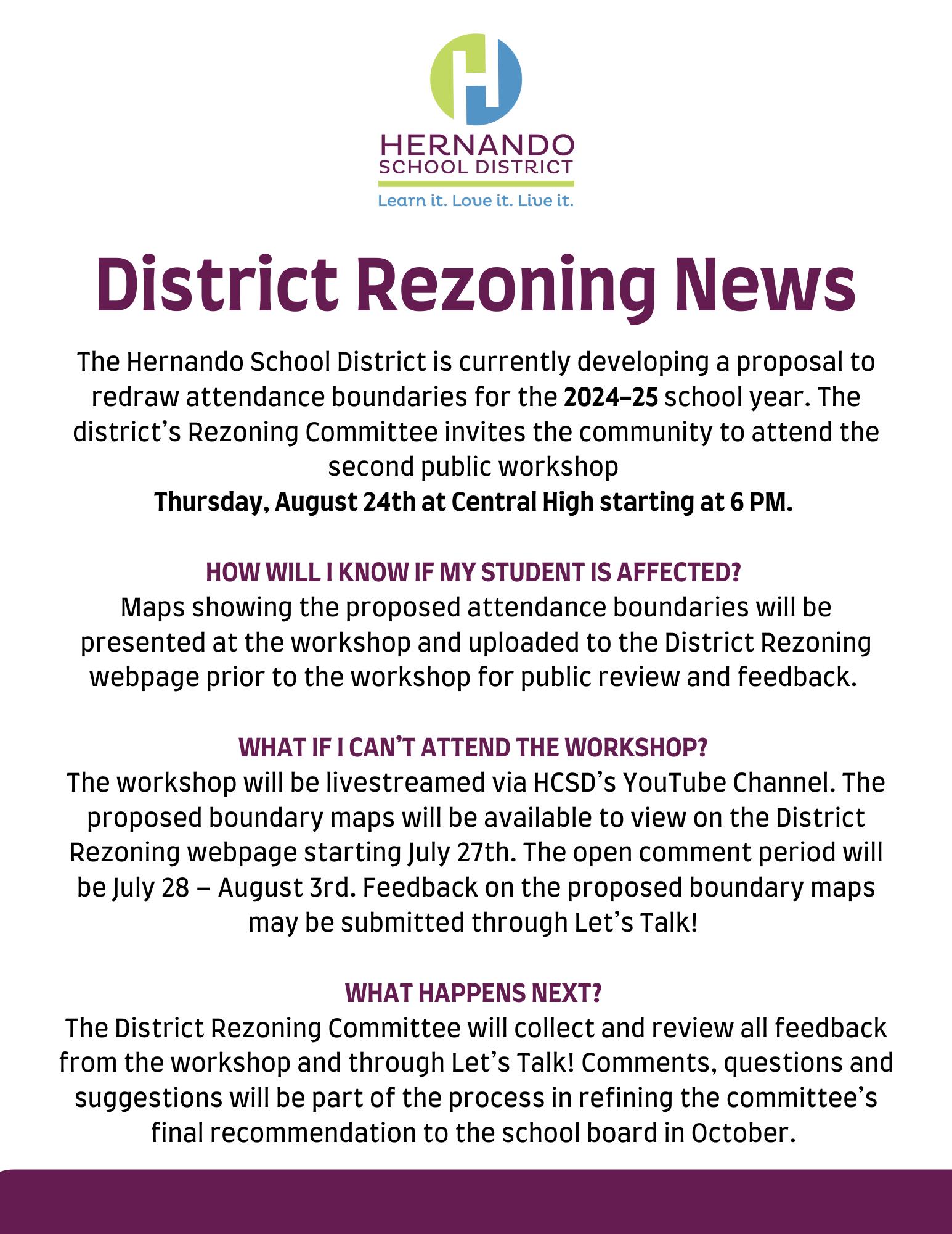 District Rezoning Newsletter
