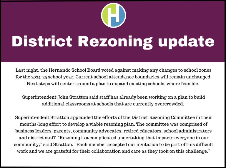 District rezoning update