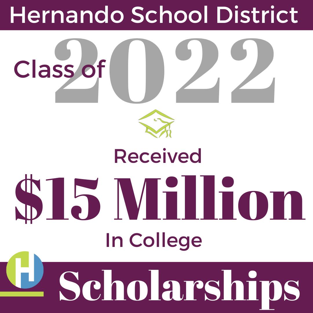 Class of 2022 - $15 million in college scholarships were received