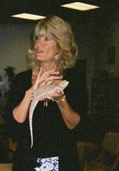 Mrs. Warrell holding a lizard