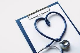 stethoscope on the shape of a heart graphic