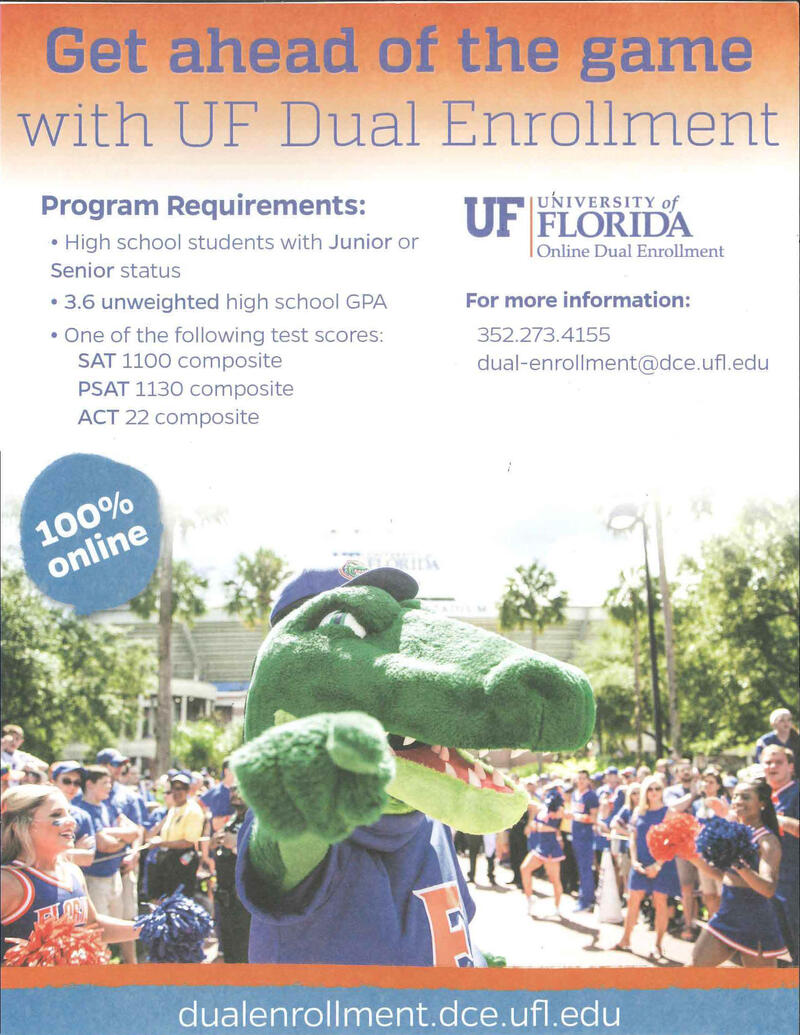 UF Dual enrollment flyer - side 1