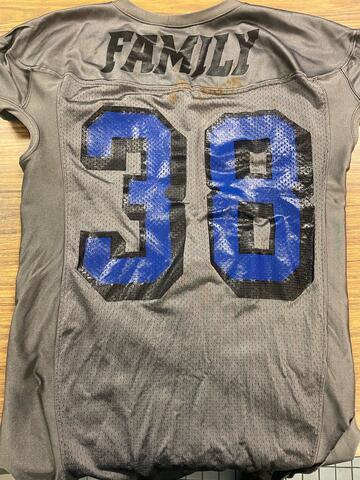 Old football jersey back