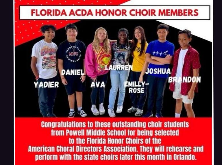 Florida ACDA Honor Choir Members