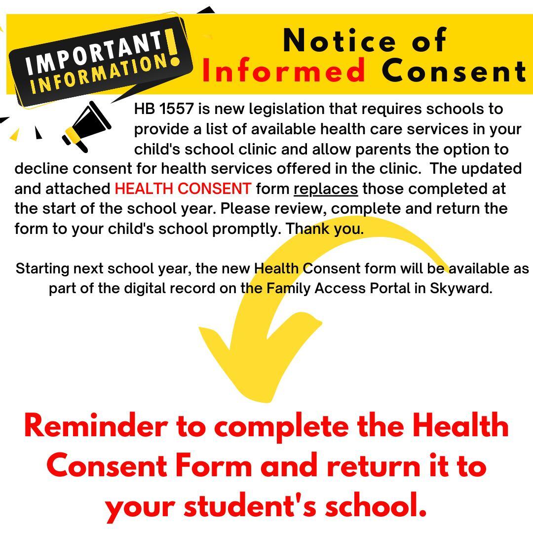 Important - Notice of Informed Consent