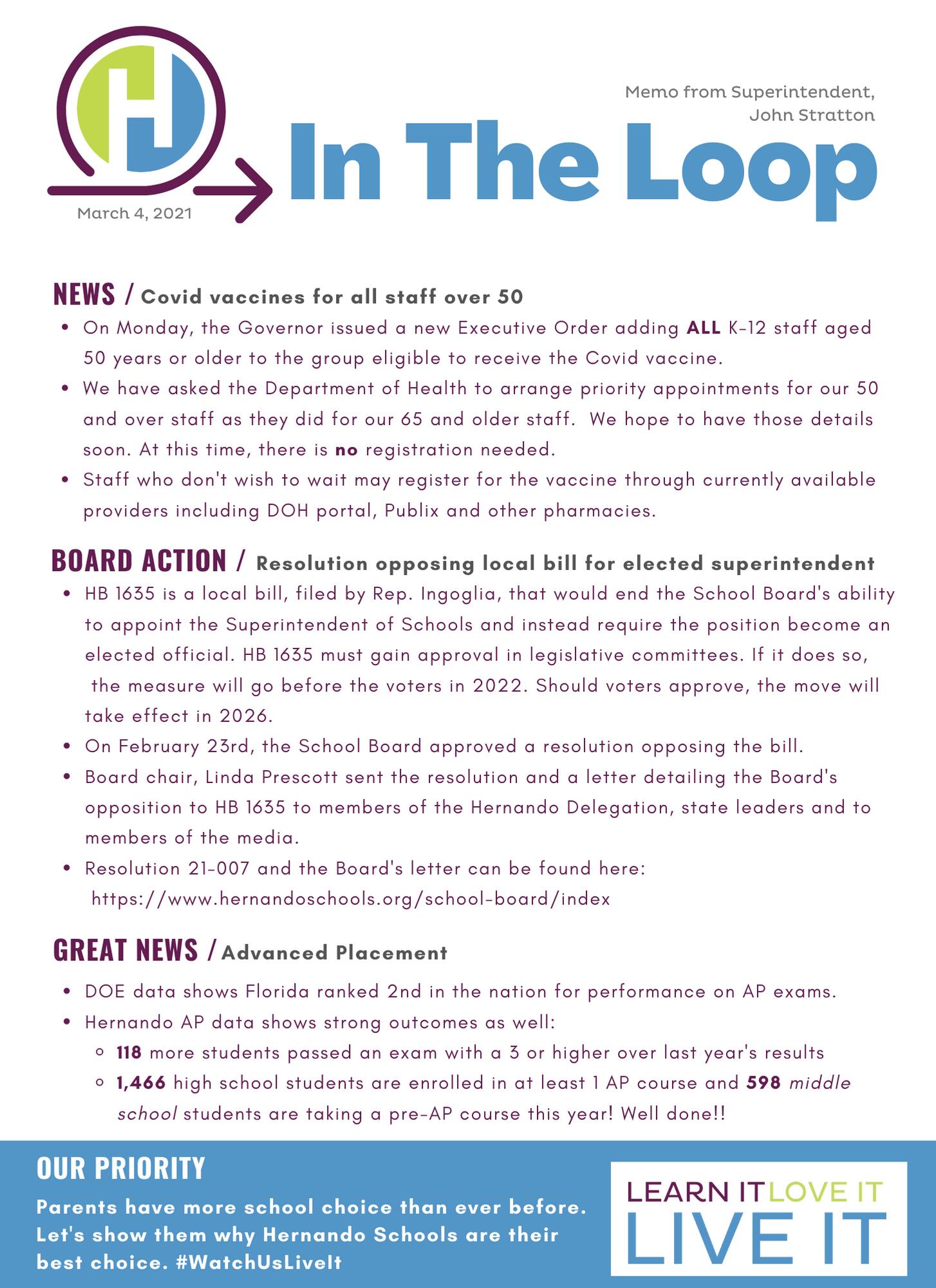In the loop - March 4 edition