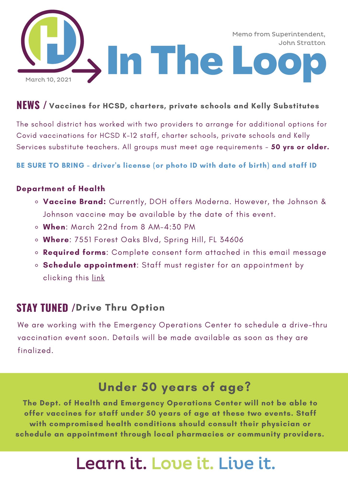 In the Loop - March 10 newsletter