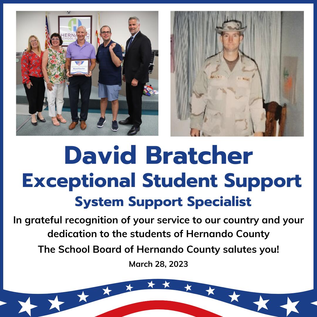 David Bratcher - March Veteran of the Month