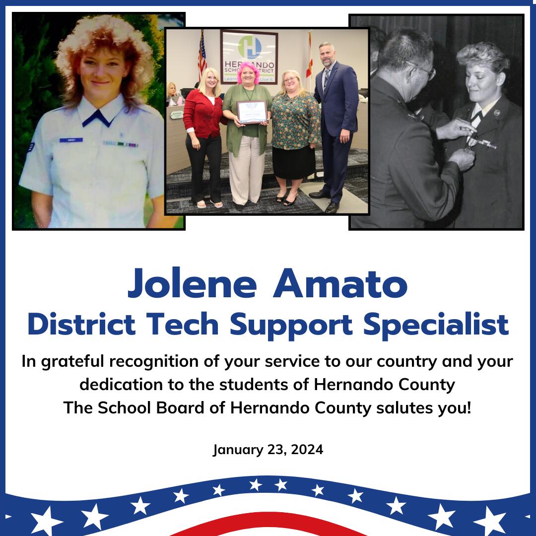 January HCSD Veteran - Jolene Amato