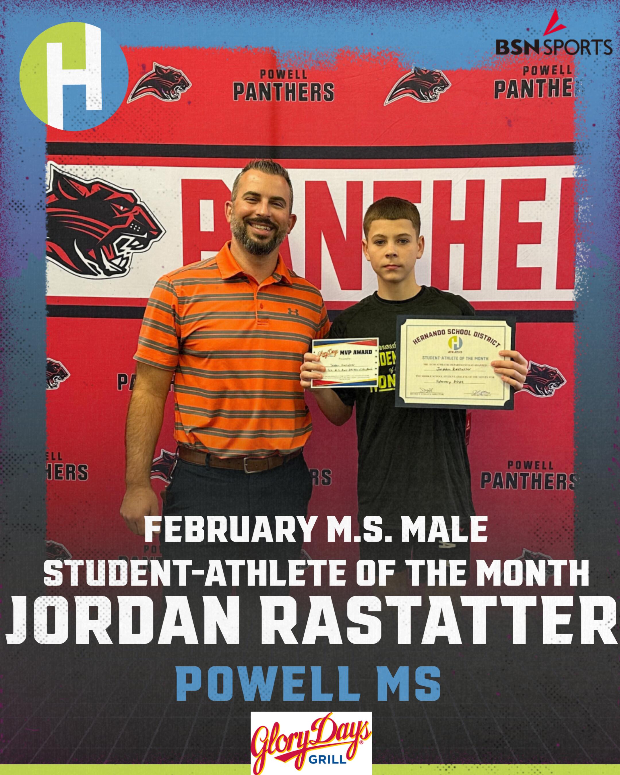 February MS Male Athlete of the Month
